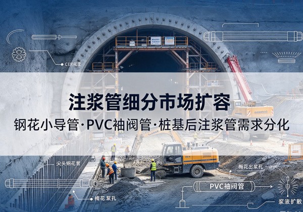 银州注浆管细分市场扩容，隧道钢花小导管、PVC 袖阀管、桩基后注浆管需求分化